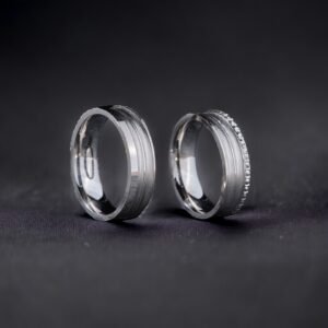 Nokta Gümüş Çift Alyans