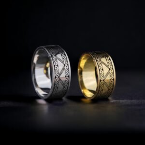 8 mm Lazer Gümüş Çift Alyans