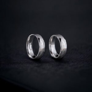 6mm Klasik Bombe Çift Gümüş Alyans