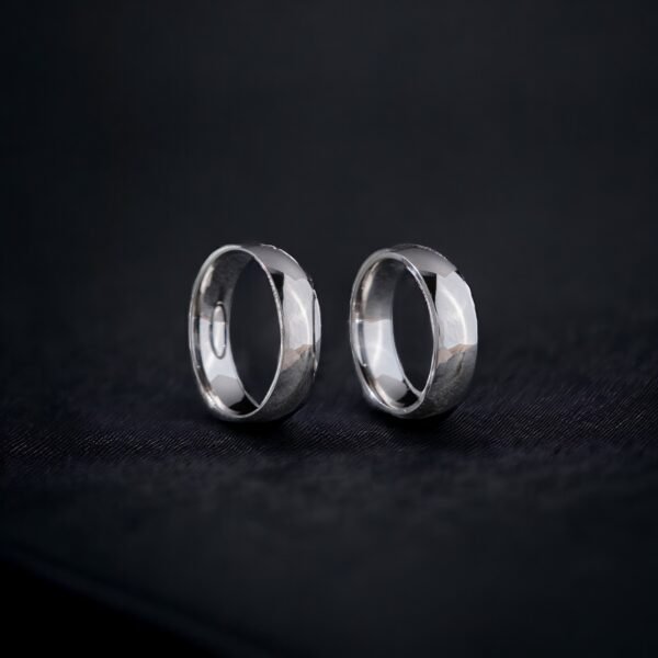 6mm Klasik Bombe Çift Gümüş Alyans