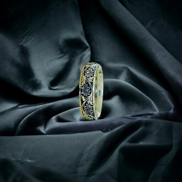 6 mm Lazer İşleme Gümüş Alyans