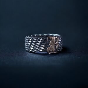 Harfli Örgü Gümüş Alyans