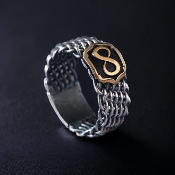 Sonsuzluk Örgü Gümüş Alyans