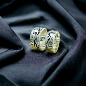 10 mm ve 8 mm Gümüş Çift Alyans