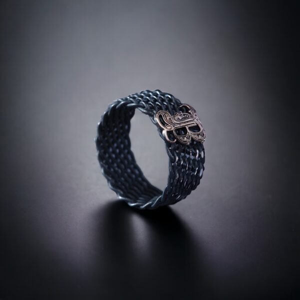 Harfli Örgü Gümüş Alyans