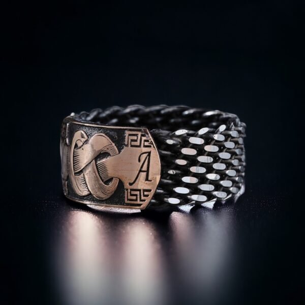 Örgü Sepet Gümüş Alyans