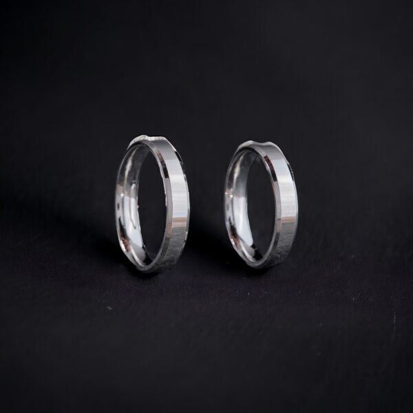 Düz Gümüş Çift Alyans