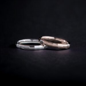 3mm Kabartmalı Çift Gümüş Alyans