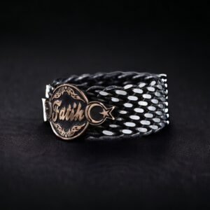 İsimli Örgü Gümüş Alyans