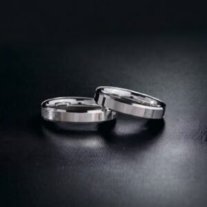 Düz Gümüş Çift Alyans