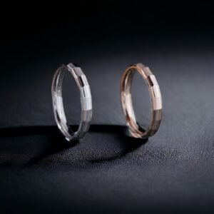 3mm Kabartmalı Çift Gümüş Alyans