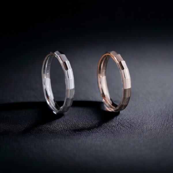 3mm Kabartmalı Çift Gümüş Alyans