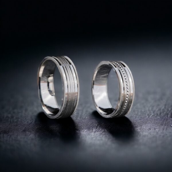 Eşlere Özel Gümüş Çift Alyans