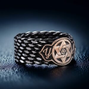 Süleyman Mührü Örgü Gümüş Alyans