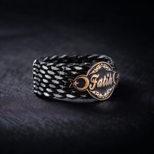 İsimli Örgü Gümüş Alyans