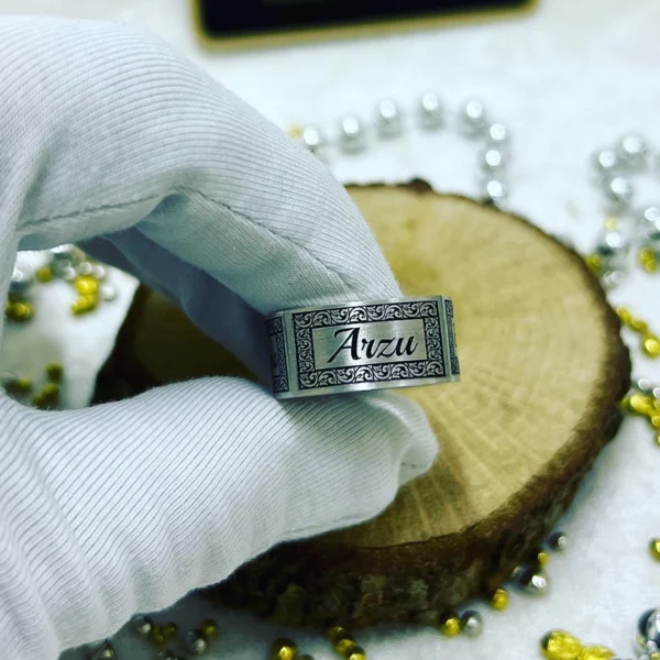 4 İsimli Gümüş Alyans