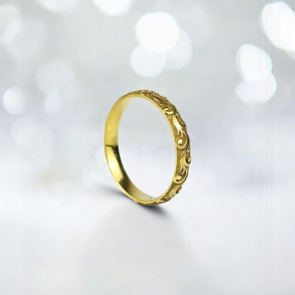 3 mm Motifli Bayan Alyans